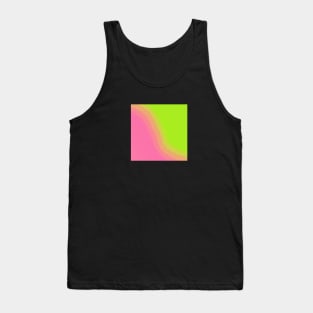 Pink Green Watermelon Ombre Color Blend Tank Top